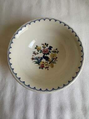 Vintage Syracuse China O.P. Co. Peacock Pattern Bowl 1945